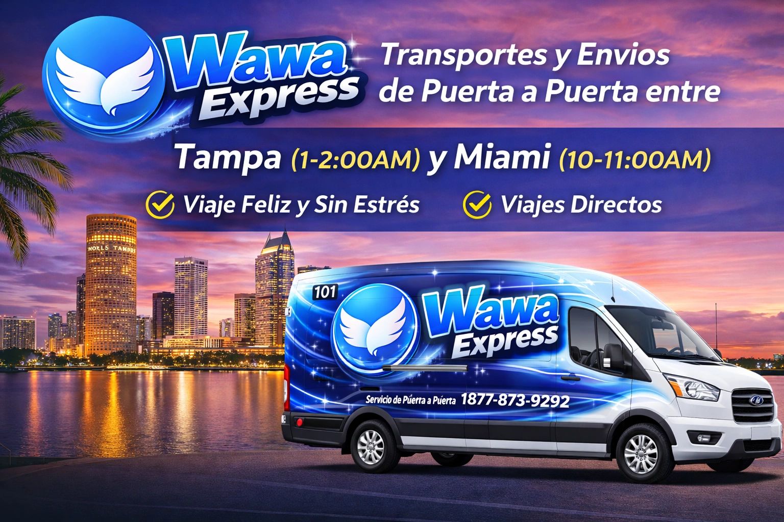 Transporte puerta a puerta, puerta a puerta Florida, tampa miami transporte, swfl tampa traslados