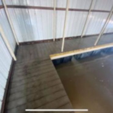 Marina area prior to our pressure washing treatment.