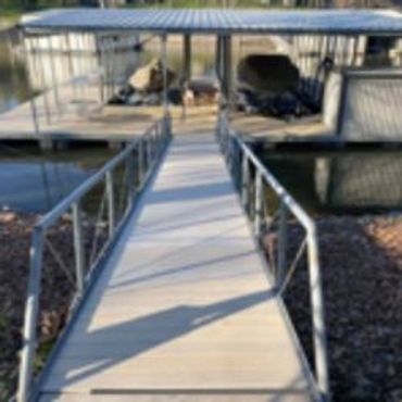 Boat Dock at private residence Pressure washed by New View House Wash.