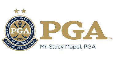 PGA logo with Mr. Stacy Mapel's name, indicating professional golf certification.