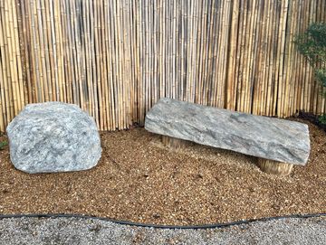 Stone Bench with hollow rock