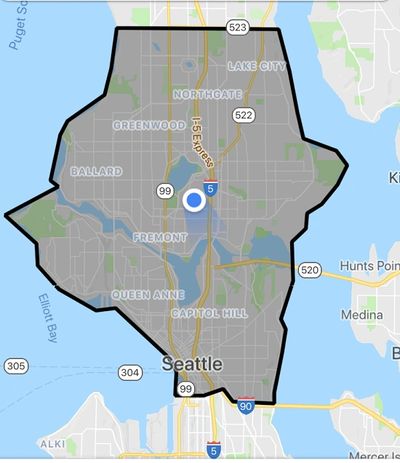 Cat Ladies Cat Sitting Seattle Service Area Map 2019