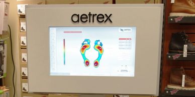 3D Foot scanning technology. Measures feet and analysis walking patterns