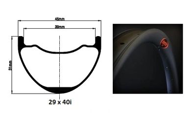 29 x 40i rim measurement