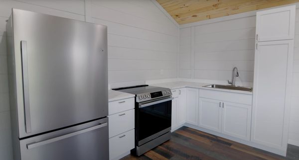 ShedsAZ NuVista ShedGal Shed ADU Tiny Home Styles Electrical insulation Flooring Turnkey Bed Bath