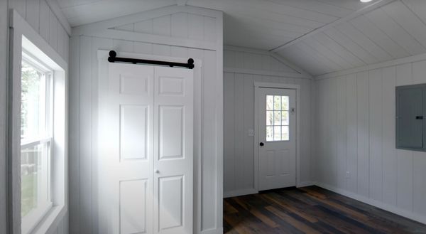 ShedsAZ NuVista ShedGal Shed ADU Tiny Home Styles Electrical insulation Flooring Turnkey Bed Bath