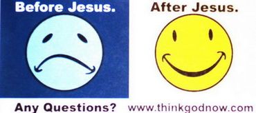 This was a billboard promoting the Joy of Salvation in Jesus.