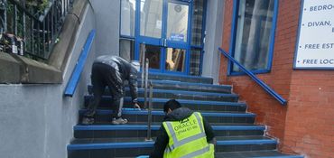 Commercial shop steps retiled and made safe for their customers