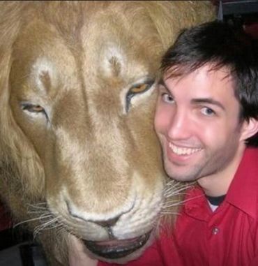 Hanging out with Aslan before he was CGI