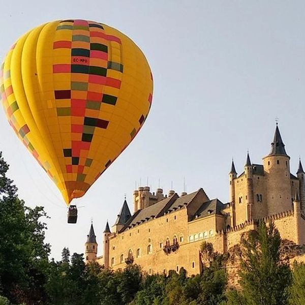 Balloon and castle in Europe