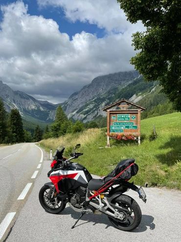 Multistrada by ducati in Austrian mountains