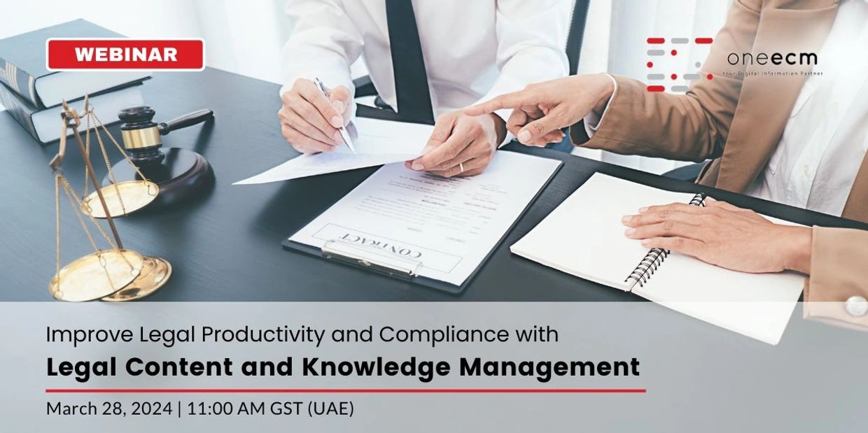 Webinar, legal content and knowledge management, legal technology, law firms, legal departments, UAE