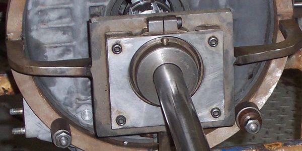 Line boring Porsche 911 engine case with giant tap wrench