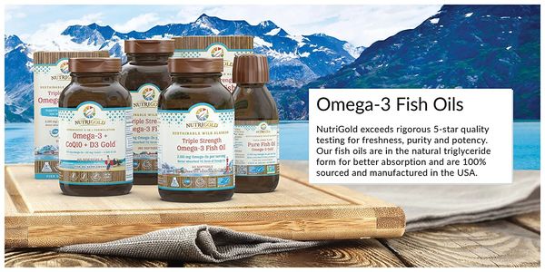NutriGold Omega-3 Fish Oil is sourced and produced in the USA with verified third-party lab testing.