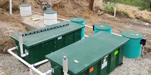 Example of septic system, showing higher level treatment