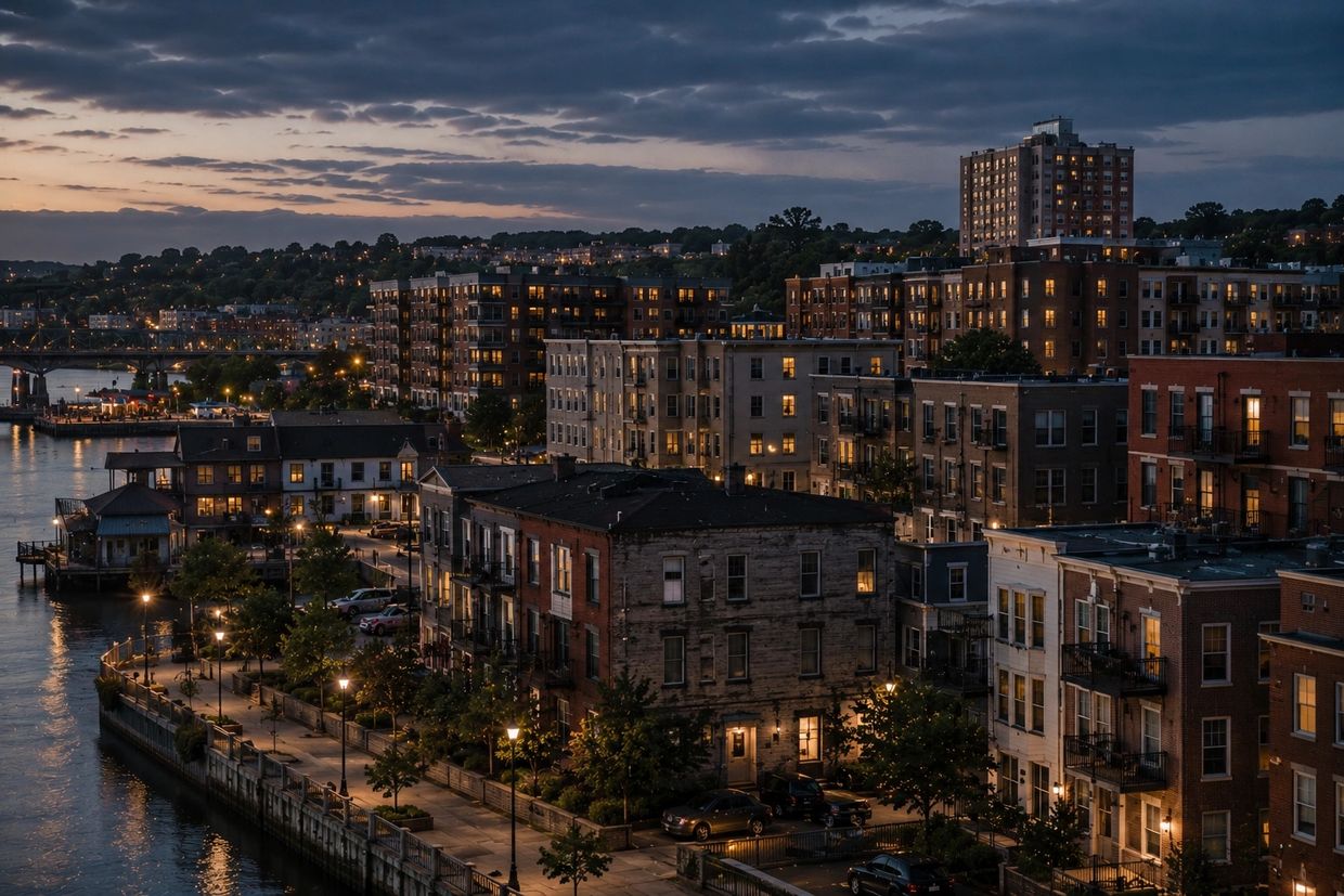 Institutional waterfront multifamily district supporting long-term rental durability and portfolio r