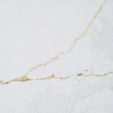 White marble with gold veining.