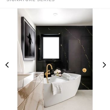 Luxury interior with bathroom