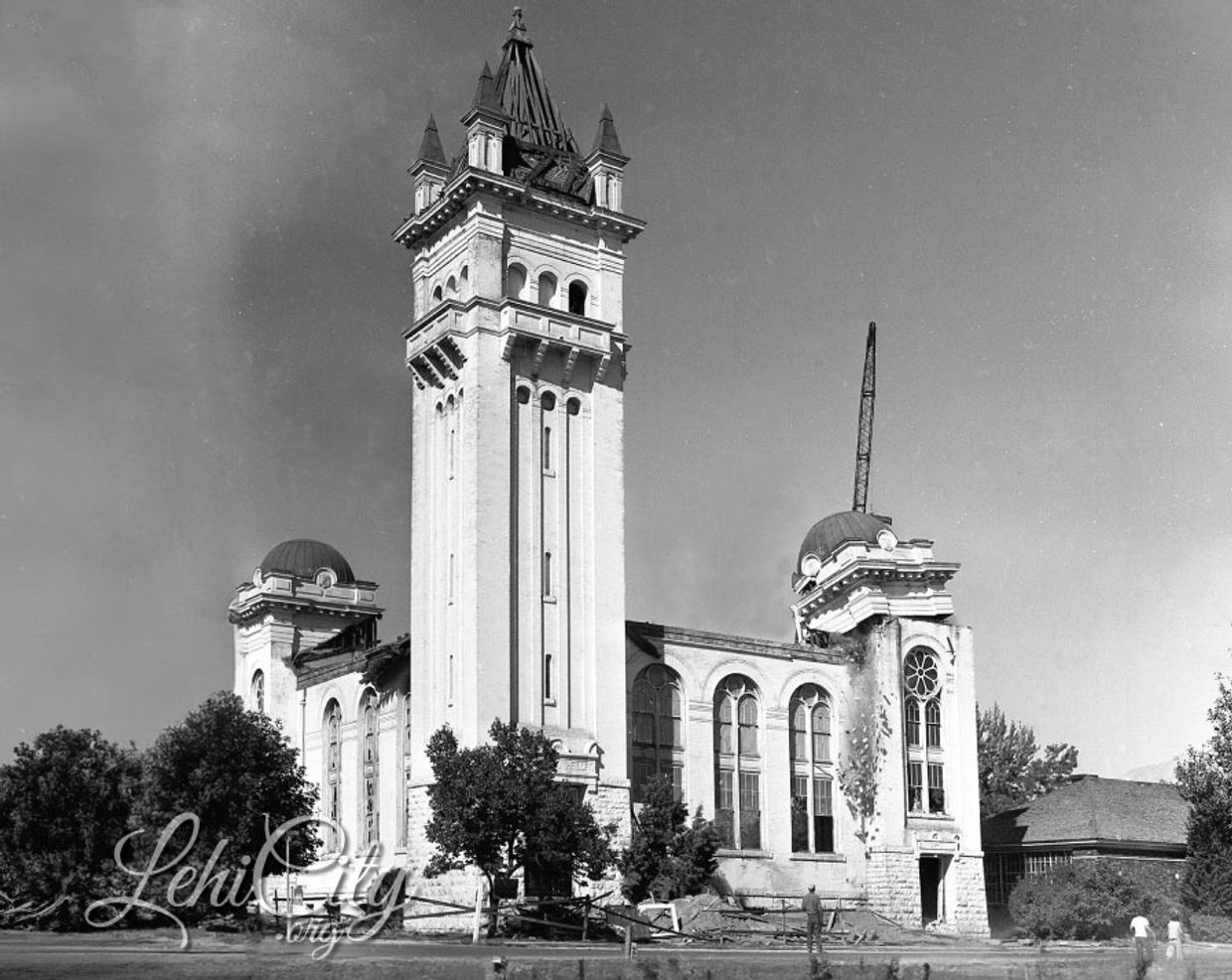 Lehi Tabernacle demolition in 1962