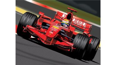 Vector Illustration - Formula 1 Racecar