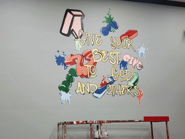 southpount church southaven ms murals by sarah litney art