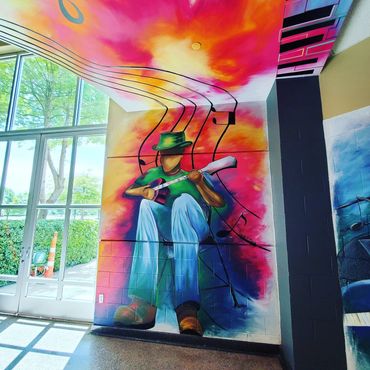 landers center blues trail murals by sarah litney art