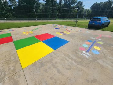desoto central elementary school playground murals by sarah litney art