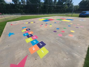 desoto central elementary school playground murals by sarah litney art