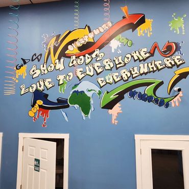 southpount church southaven ms murals by sarah litney art