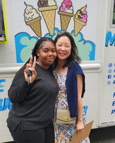 Chillin' with my partner in crime, serving up scoops and smiles! 🍨 #IceCreamBuddies #TruckLife