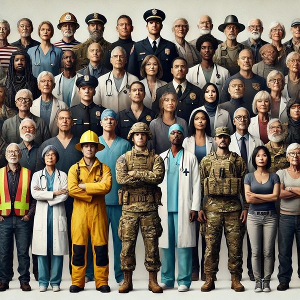 discounts for Military Police First Responders Healthcare teachers elderly ems