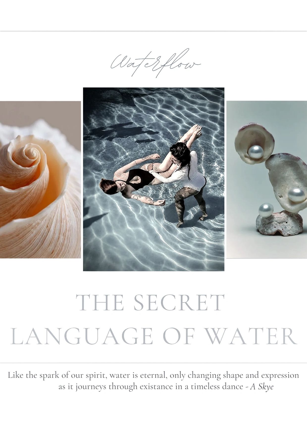 Artistic composition symbolizing water's beauty and eternal flow.