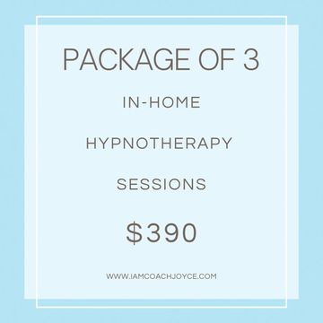 Package of 3 in-home hypnotherapy sessions