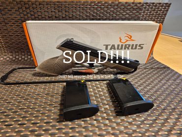 Taurus GX2. 9mm, (2) 13+1 magazines
$269.00 plus tax