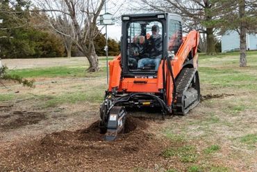 skid steer ditch digging