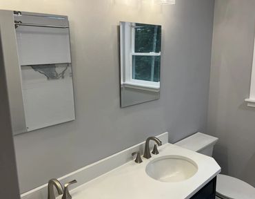 Mirrors, Faucets and Toilet Install