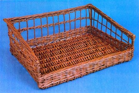 Fitched open high backed bakers display basket