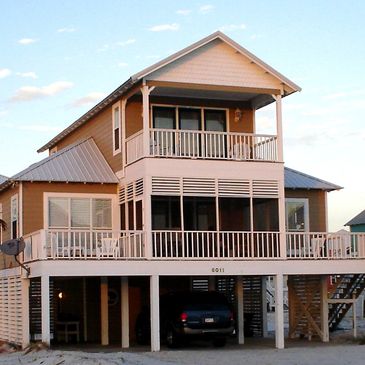 The Conch Inn beach vacation rental in Fort Morgan, AL. Available with Fort Morgan Vacation Rentals.