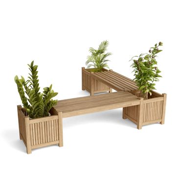 Custom planter box bench seating
