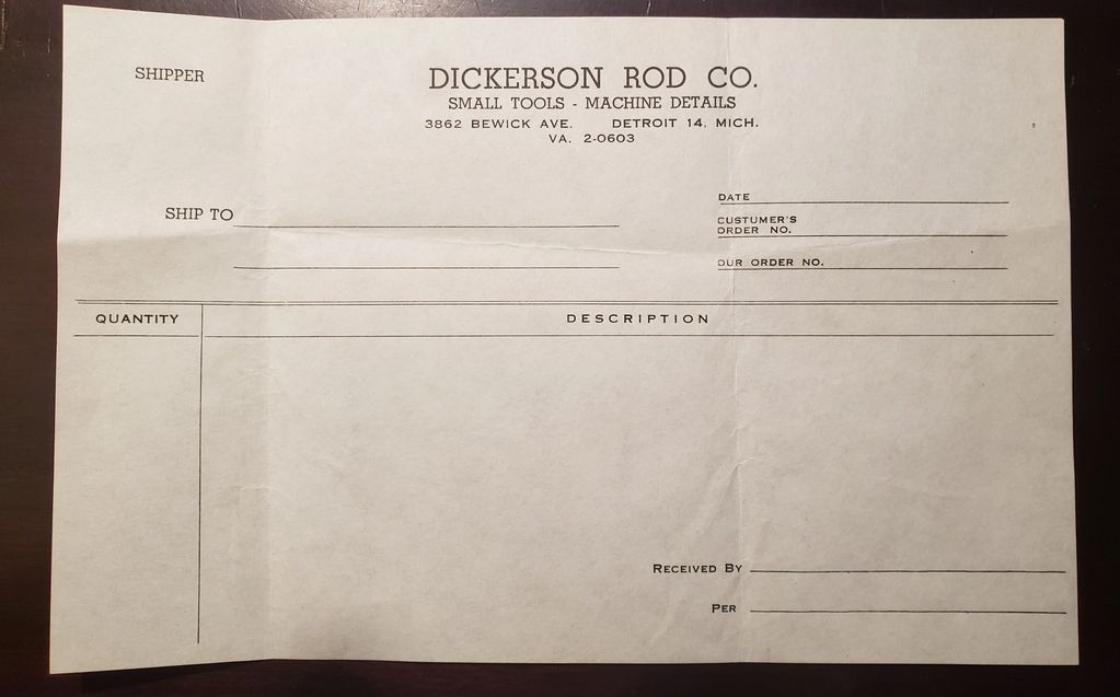 Lyle Dickerson bamboo fly rod, Lyle Dickerson catalog, Lyle Dickerson order form, Dickerson ephemera