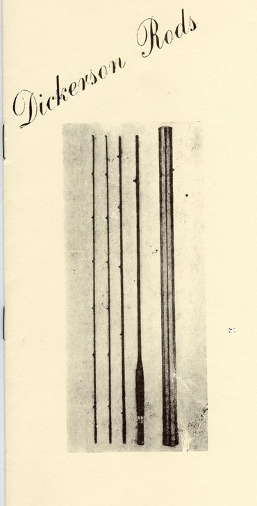 Lyle Dickerson bamboo fly rod, Lyle Dickerson catalog, Lyle Dickerson pamphlet, Dickerson ephemera