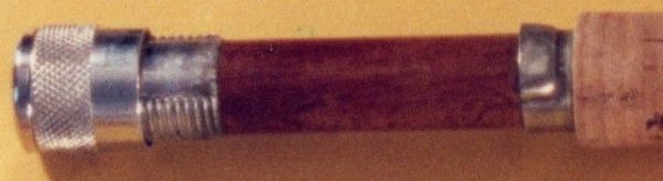 Lyle Dickerson bamboo fly rod, Lyle Dickerson reel seat, Dickerson fly rod salmon reel seat