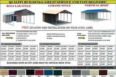 Best Metal Carports, Garages, Buildings, RV Covers, Awnings, in Carencro, LA Lafayette, Louisiana
