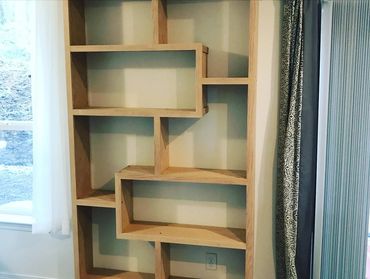 A custom shelving unit I built in Coupeville, WA.