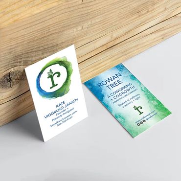 Rowan Tree business card design.