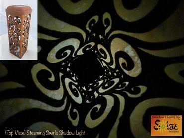 Solar Steel Rust Patina Solar Bollard Square Landscape Light