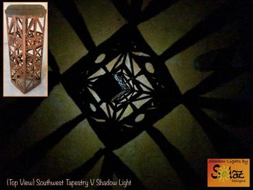 Solar Steel Rust Patina Solar Bollard Square Landscape Light