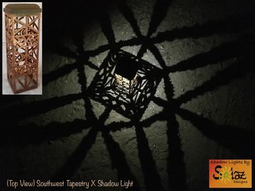 Solar Steel Rust Patina Solar Bollard Square Landscape Light