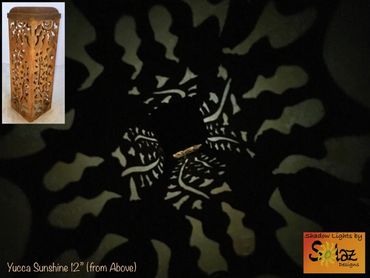 Solar Steel Rust Patina Solar Bollard Square Landscape Light