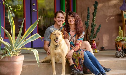 Emily Mann, John Fitzner and Hudson the Dog
